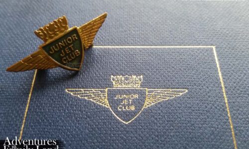 British Airways Junior Jet Club Passenger log book and pin badge