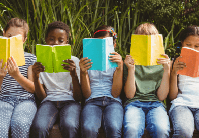 children reading books
